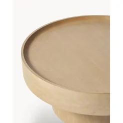 Tavolino Rotondo Da Salotto In Legno Di Mango Benno