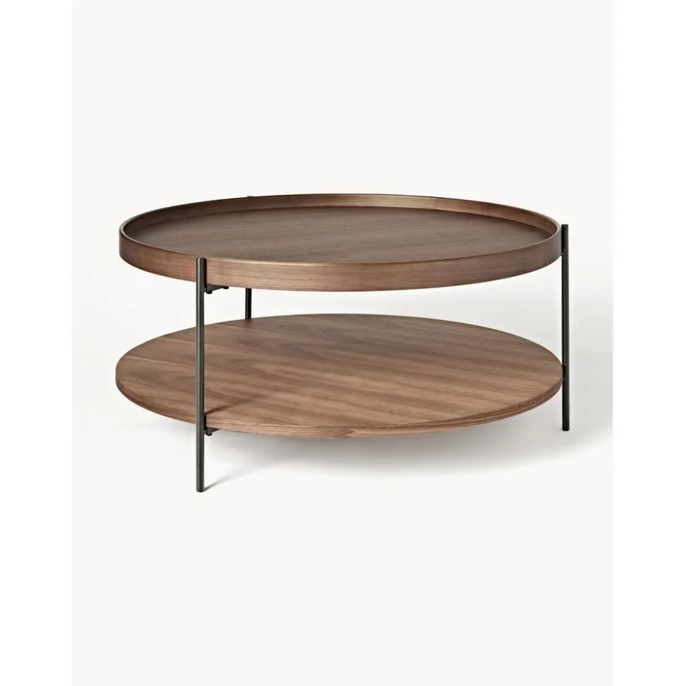 Tavolino Rotondo Da Salotto In Legno Renee