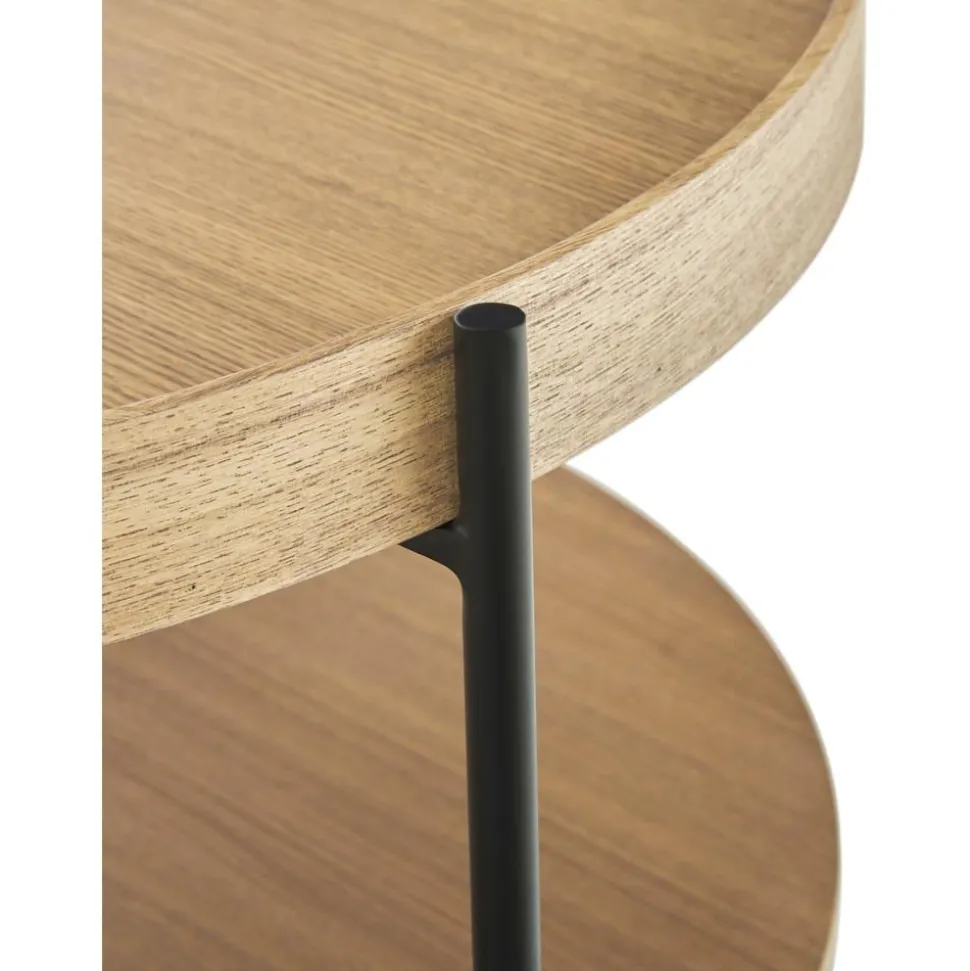 Tavolino Rotondo Da Salotto In Legno Renee