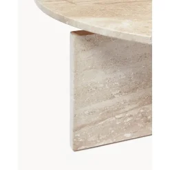 Tavolino Rotondo Da Salotto In Travertino Marisa