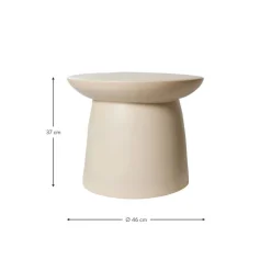 Tavolino Rotondo In Gres Terraglia