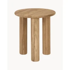 Tavolino Rotondo In Legno Di Quercia Didi