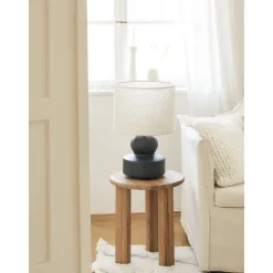 Tavolino Rotondo In Legno Di Quercia Didi