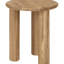 Tavolino Rotondo In Legno Di Quercia Didi