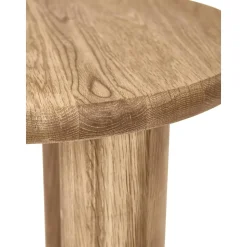 Tavolino Rotondo In Legno Di Quercia Didi