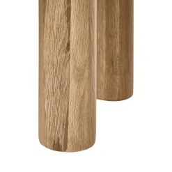 Tavolino Rotondo In Legno Di Quercia Didi