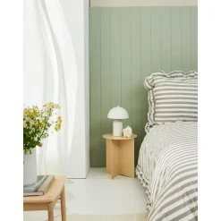 Tavolino Rotondo In Metallo Color Crema Dinga