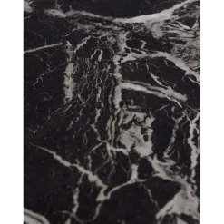 Tavolino-Vassoio Con Piano In Vetro Effetto Marmo Cupid