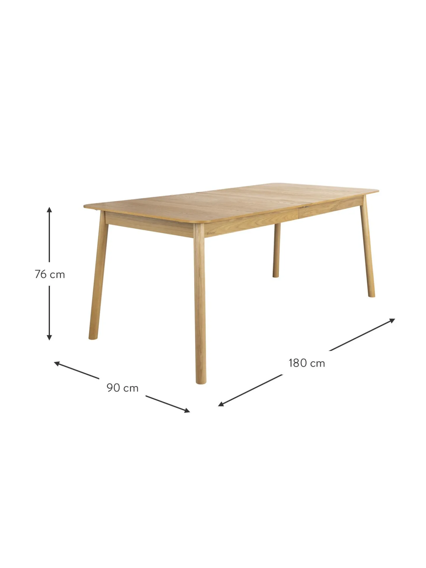 Tavolo Allungabile In Legno Di Frassino Glimps, 180 - 240 X 90 Cm