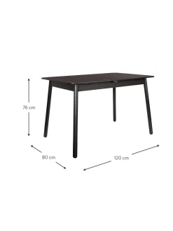 Tavolo Allungabile In Legno Di Frassino Glimps, 120 - 162 X 80 Cm