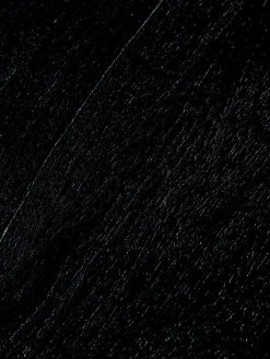 Tavolo Con Piano In Legno Massiccio Nero Raw, 180X90 Cm