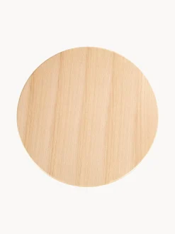 Tavolo Da Pranzo Rotondo Con Struttura Scanalata In Legno Di Quercia Nelly, In Varie Misure