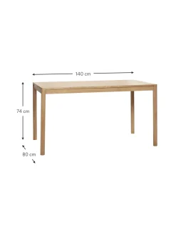 Tavolo In Legno Di Quercia Acorn, 140 X 80 Cm