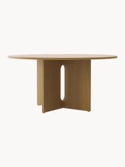 Tavolo Rotondo Con Finitura Di Quercia Androgyne, In Varie Misure