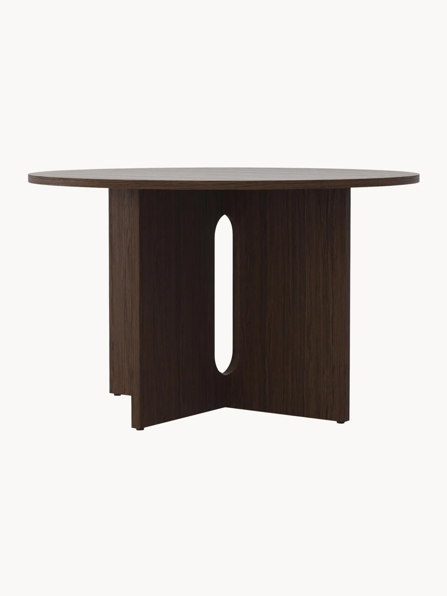 Tavolo Rotondo Con Finitura In Legno Di Quercia Scuro Androgyne, Diverse Misure