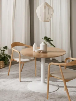 Tavolo Rotondo Con Finitura In Legno Di Frassino Minorca, O 100 Cm