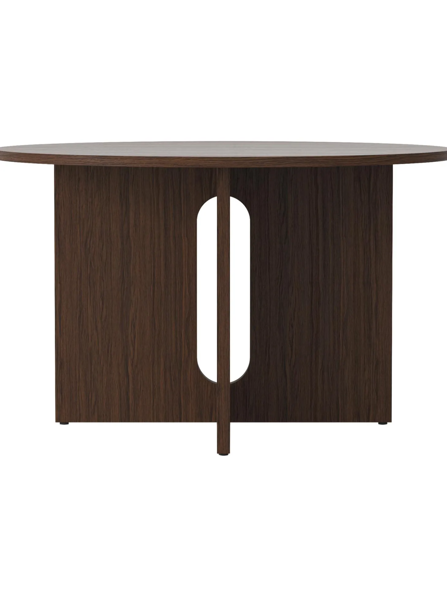 Tavolo Rotondo Con Finitura In Legno Di Quercia Scuro Androgyne, Diverse Misure