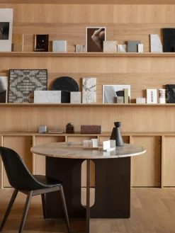 Tavolo Rotondo Con Piano In Arenaria Androgyne, O 120 Cm