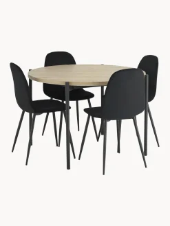 Tavolo Rotondo Con Sedie In Velluto Gilda, O 110 Cm