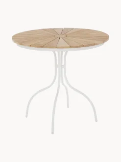 Tavolo Rotondo Da Balcone Con Piano In Legno Di Teak Hard & Ellen