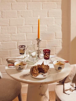 Tavolo Rotondo Effetto Marmo Disc