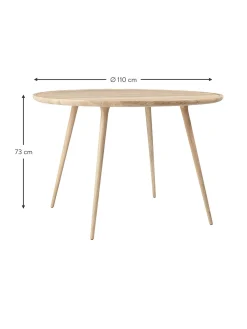 Tavolo Rotondo In Legno Di Quercia Accent, Varie Misure