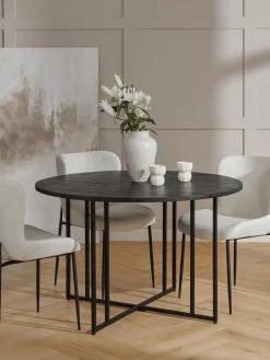 Tavolo Rotondo In Legno Di Mango Luca, In Verie Misure