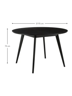 Tavolo Rotondo In Legno Di Caucciu Yumi, O 115 Cm