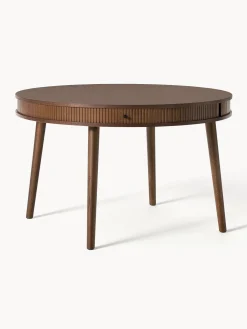 Tavolo-Contenitore Rotondo In Legno Di Quercia Calary