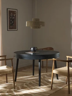 Tavolo-Contenitore Rotondo In Legno Di Quercia Calary