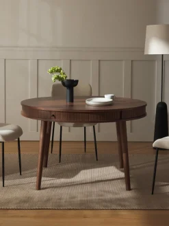 Tavolo-Contenitore Rotondo In Legno Di Quercia Calary