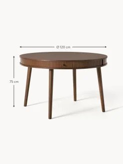 Tavolo-Contenitore Rotondo In Legno Di Quercia Calary