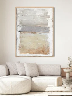 Tela Dipinta A Mano Con Cornice In Legno Scenario