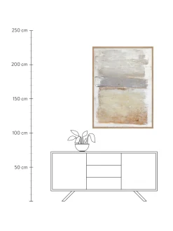 Tela Dipinta A Mano Con Cornice In Legno Scenario