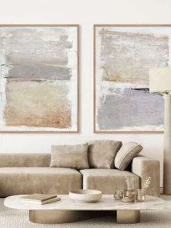 Tela Dipinta A Mano Con Cornice In Legno Scenario