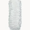 Vaso Alto In Vetro Dalla Superficie Strutturata Maio