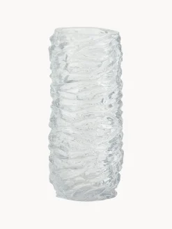 Vaso Alto In Vetro Dalla Superficie Strutturata Maio