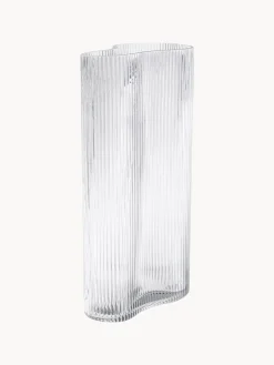 Vaso Di Design In Vetro Soffiato Con Rilievo Scanalato Dawn