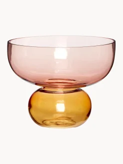 Vaso Di Design In Vetro Soffiato Rosa/Ambrato Show