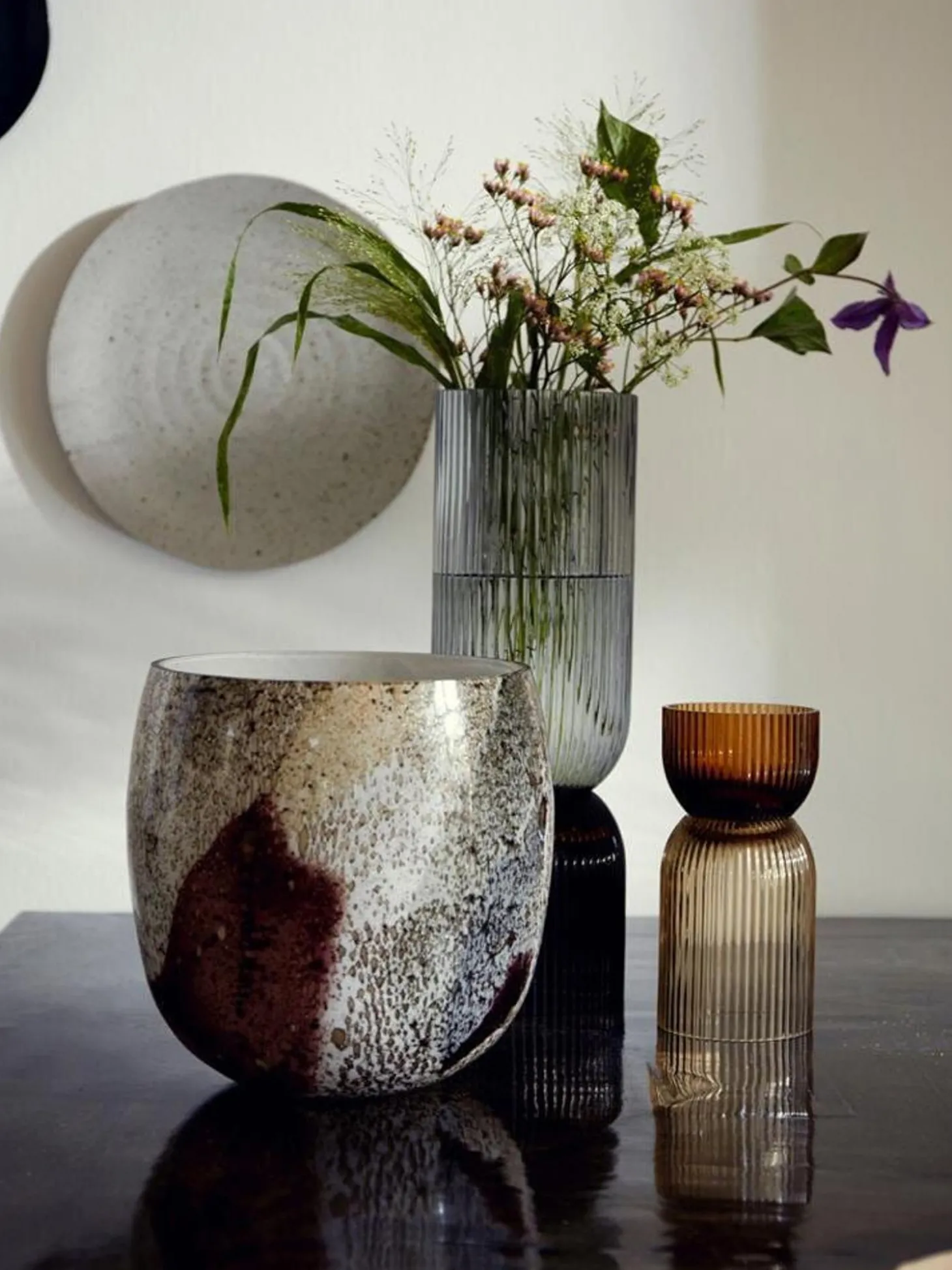 Vaso Fatto A Mano Con Superficie Scanalata Riva