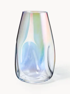 Vaso Grande In Vetro Soffiato Iridescente Rainbow