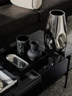 Vaso Grande In Vetro Soffiato Mirror