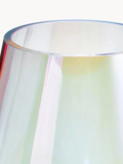Vaso Grande In Vetro Soffiato Iridescente Rainbow