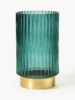 Vaso In Vetro Con Base In Metallo Lene