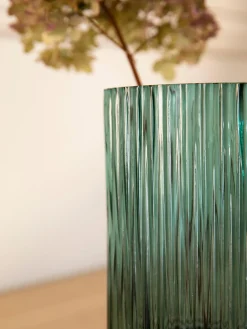 Vaso In Vetro Con Base In Metallo Lene