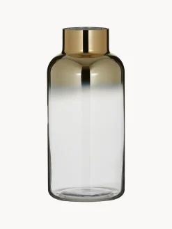 Vaso In Vetro Soffiato Con Riflessi Dorati Uma