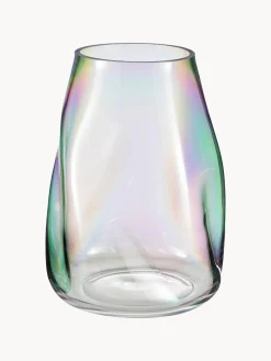 Vaso In Vetro Soffiato Iridescente Rainbow