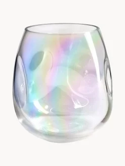 Vaso In Vetro Soffiato Iridescente Rainbow