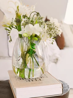 Vaso In Vetro Soffiato Iridescente Rainbow