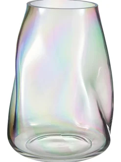 Vaso In Vetro Soffiato Iridescente Rainbow